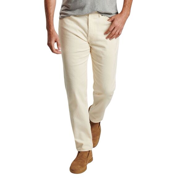 Peter Millar Mens White Corduroy Pants Size 38 Straight Leg Everyday Trousers - Picture 3 of 7